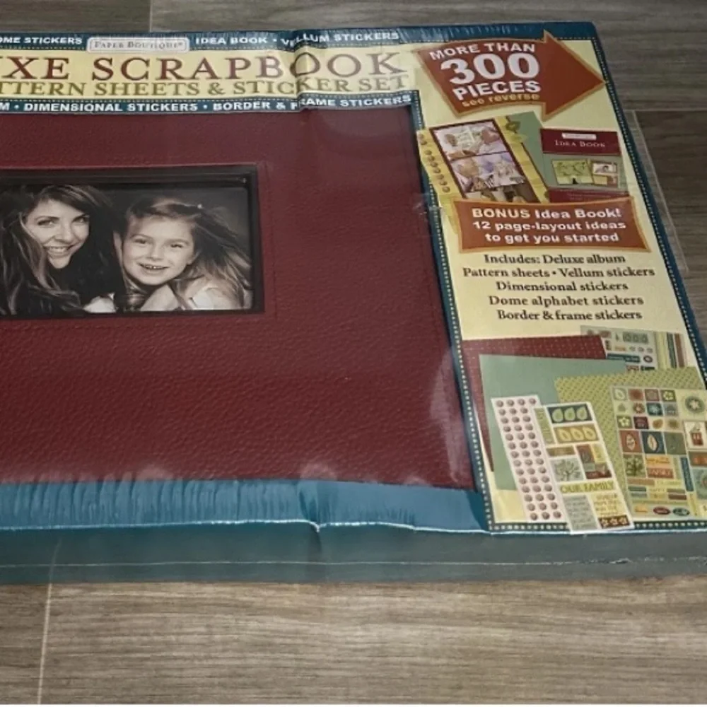 Paper Boutique Deluxe Scrapbook Leather Album Pattern Sheets Stickers 300 Pc New